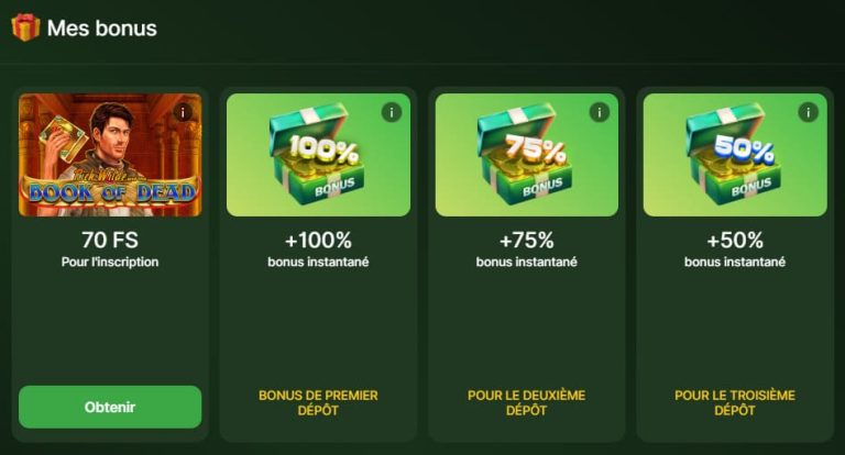 Riobet Casino bonus bienvenue
