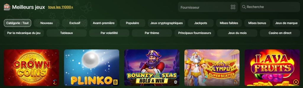 Riobet Casino jeux