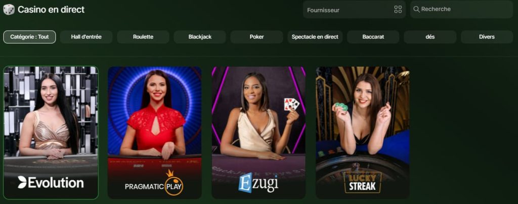 Riobet Casino jeux live